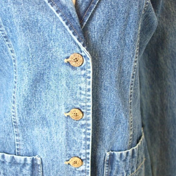 Caribbean Joe‎ Denim Jacket Blue Size Small - Picture 10 of 12